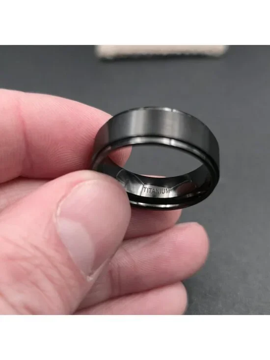 Size 10.25 Titanium Minimalist Brushed Band Ring A7400 - Picture 4 of 7